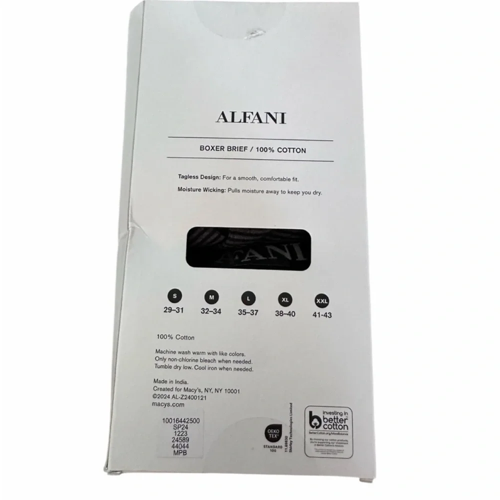 Alfani Regular Fit Solid Boxer Briefs, Pack of 4 Mens Small New In Box